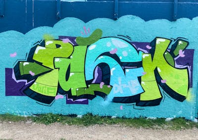 Light Green and Colorful Stylewriting by PUCK. This Graffiti is located in cologne, Germany and was created in 2024.