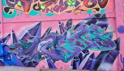 Violet Stylewriting by Oclocs. This Graffiti is located in Mexicali, Mexico and was created in 2021.
