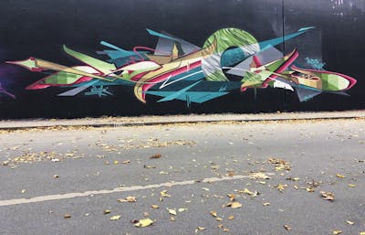 Colorful Stylewriting by Syck, ABS, KKP and Los Capitanos. This Graffiti is located in bochum, Germany and was created in 2020.