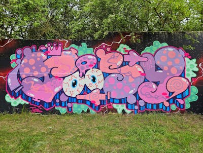 Colorful and Coralle Stylewriting by _Toni.98_. This Graffiti is located in Magdeburg, Germany and was created in 2023.