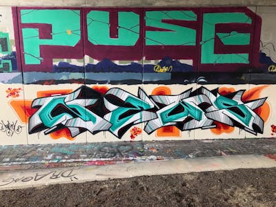 Grey and Cyan Stylewriting by News. This Graffiti is located in Groningen, Netherlands and was created in 2019. This Graffiti can be described as Stylewriting and Wall of Fame.
