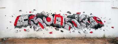 Colorful Stylewriting by MONK. This Graffiti is located in LISBON, Portugal and was created in 2018. This Graffiti can be described as Stylewriting, Characters, 3D and Futuristic.