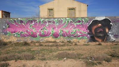Colorful and Coralle Stylewriting by BUKE. This Graffiti is located in Spain and was created in 2021. This Graffiti can be described as Stylewriting, Characters and Abandoned.