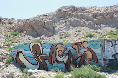 Colorful Stylewriting by SMOKI. This Graffiti is located in Rab Island, Croatia and was created in 2023. This Graffiti can be described as Stylewriting and Abandoned.