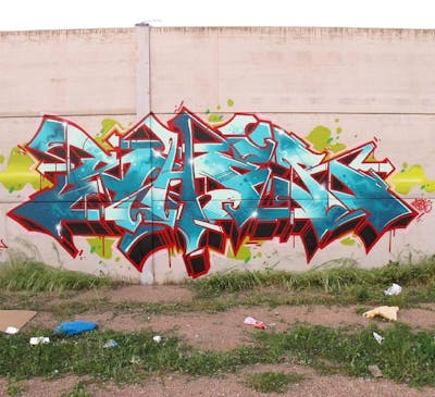 Colorful Stylewriting by Sher. This Graffiti is located in Mérida, Mexico and was created in 2017. This Graffiti can be described as Stylewriting.