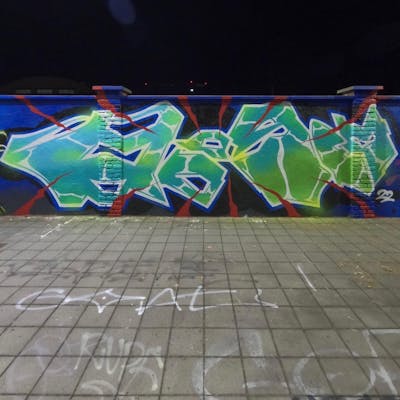 Light Blue and Light Green Stylewriting by Moosem135. This Graffiti is located in Milan, Italy and was created in 2022. This Graffiti can be described as Stylewriting and Futuristic.