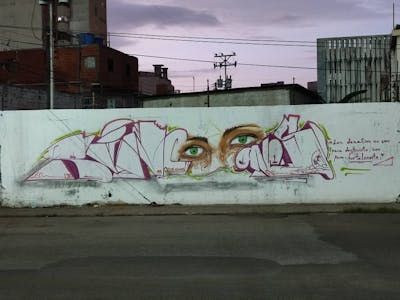 White Stylewriting by Rincones. This Graffiti is located in Puerto la cruz, Venezuela and was created in 1993. This Graffiti can be described as Stylewriting and Characters.