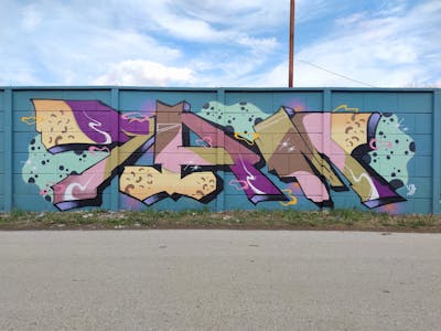 Colorful Stylewriting by 7AM. This Graffiti is located in Novi Sad, Serbia and was created in 2024.
