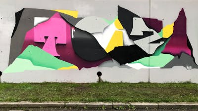 Colorful Stylewriting by Toyz, OneTwo, Myb and Terazos. This Graffiti is located in Salzburg, Austria and was created in 2020. This Graffiti can be described as Stylewriting and Futuristic.