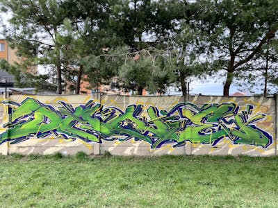 Light Green Stylewriting by Daner. This Graffiti is located in Slovakia and was created in 2024.
