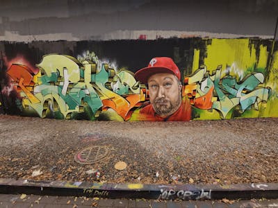 Colorful Characters by Pern and Mister Oreo. This Graffiti is located in bochum, Germany and was created in 2023. This Graffiti can be described as Characters, Stylewriting and Wall of Fame.