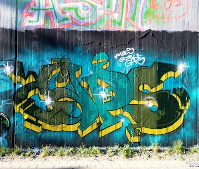 Colorful Stylewriting by CAMID and Gaps. This Graffiti is located in Leipzig, Germany and was created in 2022. This Graffiti can be described as Stylewriting and Wall of Fame.