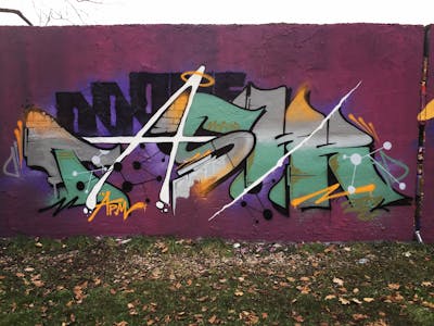 Colorful Stylewriting by TASKONE. This Graffiti is located in Zwickau, Germany and was created in 2023. This Graffiti can be described as Stylewriting and Wall of Fame.