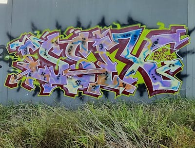 Colorful Stylewriting by ESSEX and TNC. This Graffiti is located in Sunshine Coast, Australia and was created in 2023.