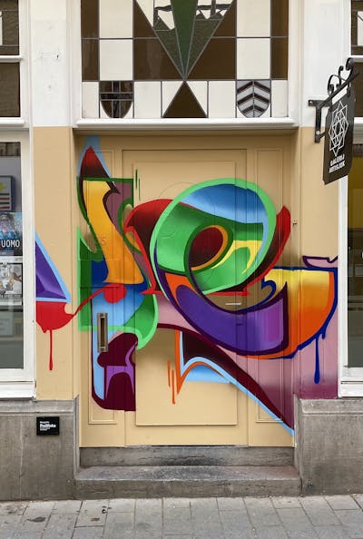 Colorful Stylewriting by Heny - Alfa crew and Heny. This Graffiti is located in Lier, Belgium and was created in 2022.