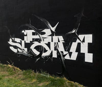 Black and White Stylewriting by Sirom and TMF. This Graffiti is located in Germany and was created in 2024.