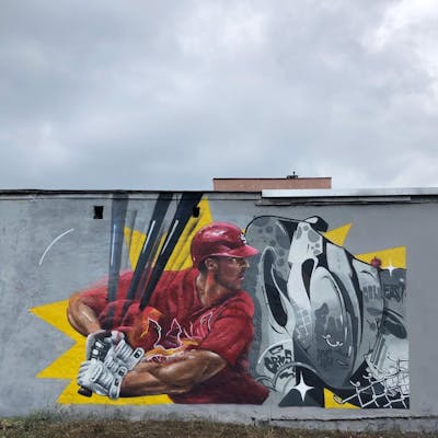 Grey and Colorful Characters by cruze. This Graffiti is located in Nowa Sol, Poland and was created in 2020. This Graffiti can be described as Characters and Stylewriting.