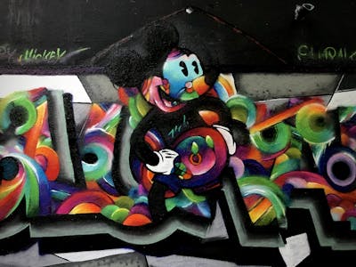 Colorful Characters by Glurak. This Graffiti was created in 2022 but its location is unknown.