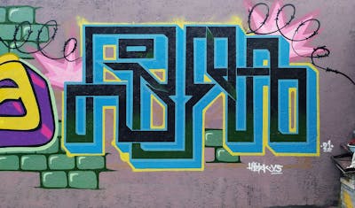 Colorful Stylewriting by Hierk. This Graffiti is located in CDMX, Mexico and was created in 2021. This Graffiti can be described as Stylewriting and Wall of Fame.