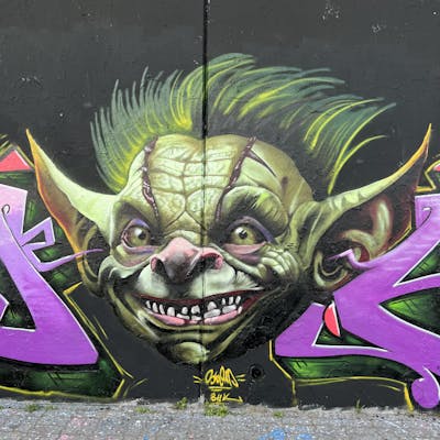 Light Green and Green and Coralle Characters by sweap. This Graffiti is located in Prag, Czech Republic and was created in 2023.