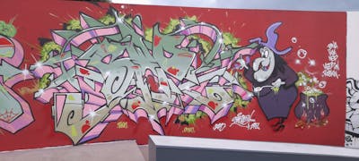 Red and Grey Stylewriting by SAO2971. This Graffiti is located in St helier, Jersey and was created in 2023. This Graffiti can be described as Stylewriting and Characters.