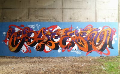 Light Blue and Orange and Colorful Stylewriting by Sader. This Graffiti is located in Luxembourg, Luxembourg and was created in 2022.