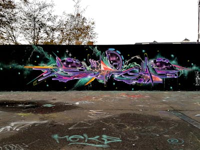 Colorful Stylewriting by Gosp. This Graffiti is located in Leipzig, Germany and was created in 2019.