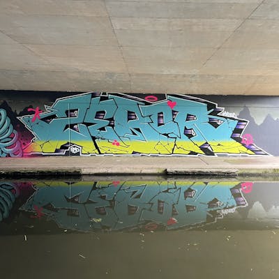 Cyan and Yellow and Colorful Stylewriting by Zebor. This Graffiti is located in Wolverhampton, United Kingdom and was created in 2023.