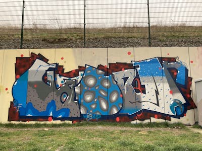 Light Blue and Grey Stylewriting by Gauner. This Graffiti is located in Germany and was created in 2024. This Graffiti can be described as Stylewriting and Wall of Fame.