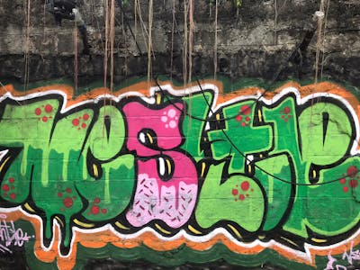 Colorful Stylewriting by Neshtle. This Graffiti is located in Jakarta, Indonesia and was created in 2022.