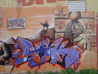 Colorful Stylewriting by aok. This Graffiti is located in San Juan, Puerto Rico and was created in 2011.