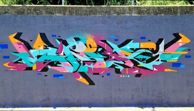 Light Blue and Colorful Stylewriting by SABOTER. This Graffiti is located in Switzerland and was created in 2023.