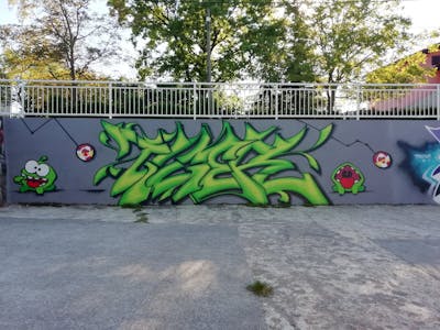 Light Green Stylewriting by Tiger. This Graffiti is located in Croatia and was created in 2020. This Graffiti can be described as Stylewriting, Wall of Fame and Characters.