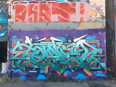 Cyan Stylewriting by Toner2 and OTZ. This Graffiti is located in Belgium and was created in 2020. This Graffiti can be described as Stylewriting and Wall of Fame.