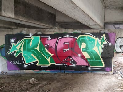 Colorful Stylewriting by KNEB. This Graffiti is located in Cyprus and was created in 2021. This Graffiti can be described as Stylewriting and Abandoned.