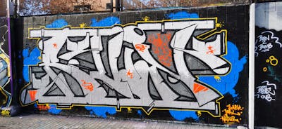 Grey and Colorful Stylewriting by Ruin. This Graffiti is located in Barcelona, Spain and was created in 2024.