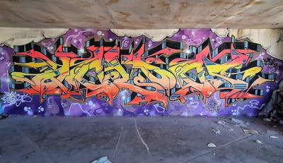 Colorful Stylewriting by Oclocs. This Graffiti is located in Mexicali, Mexico and was created in 2021.