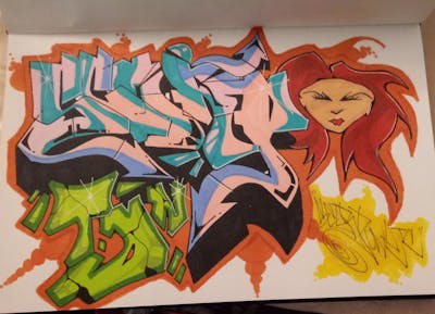 Colorful Blackbook by SCORP.TDN. This Graffiti is located in New York, United States and was created in 2022. This Graffiti can be described as Blackbook.