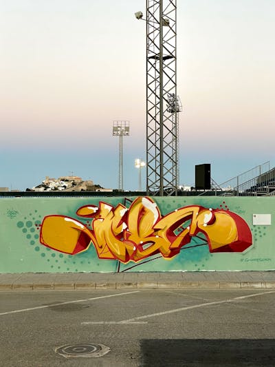 Orange and Red Stylewriting by Jibo and MDS. This Graffiti is located in Neuss, Germany and was created in 2022.