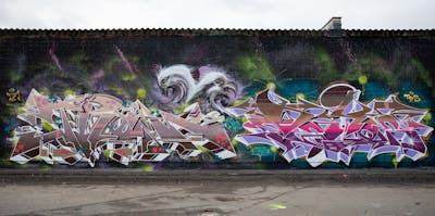 Colorful Stylewriting by Cors One, Tron26 and dejoe. This Graffiti is located in Berlin, Germany and was created in 2022. This Graffiti can be described as Stylewriting and Characters.