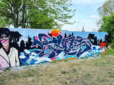 Colorful Stylewriting by Phas196. This Graffiti is located in Quedlinburg, Germany and was created in 2022. This Graffiti can be described as Stylewriting, Characters and Wall of Fame.