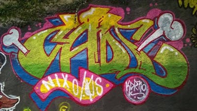 Colorful Stylewriting by Nixons. This Graffiti is located in São Paulo, Brazil and was created in 2021. This Graffiti can be described as Stylewriting and Wall of Fame.