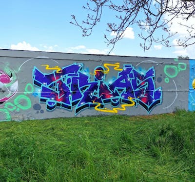 Blue and Colorful Stylewriting by Trias. This Graffiti is located in Germany and was created in 2023.