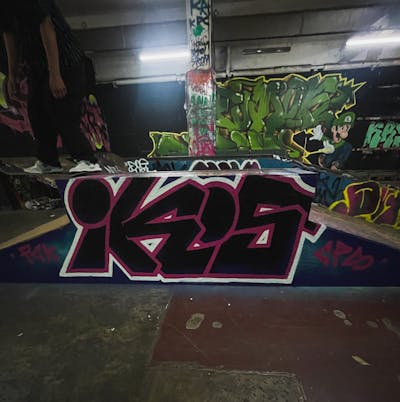 Black Stylewriting by IKOS. This Graffiti is located in Germany and was created in 2022.