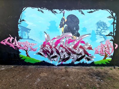 Colorful Stylewriting by CUORE, WNA CREW and OBIS2. This Graffiti is located in Berlin, Germany and was created in 2022. This Graffiti can be described as Stylewriting and Characters.
