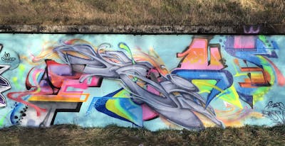 Colorful Stylewriting by FYO Crew, Resn and Fuks. This Graffiti is located in Poland and was created in 2023.