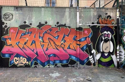 Colorful Stylewriting by Kaze and Remix. This Graffiti is located in Lyon, French Southern Territories and was created in 2022. This Graffiti can be described as Stylewriting and Characters.