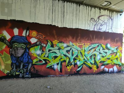 Colorful Stylewriting by Swoke and KESOM.161. This Graffiti is located in Berlin, Germany and was created in 2022. This Graffiti can be described as Stylewriting, Characters and Abandoned.