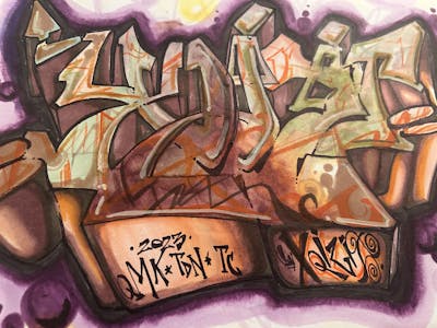 Brown and Beige Blackbook by XQIZIT. This Graffiti is located in Jamaica Queens, United States and was created in 2023.