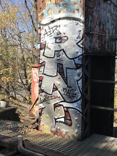 Chrome Stylewriting by Air Crew, 247 and RANE1. This Graffiti is located in Chicago, United States and was created in 2022.